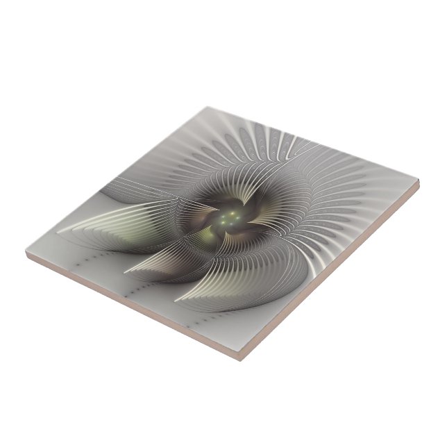 Modern Abstract 3D Shape Fractal Art Tile (Side)