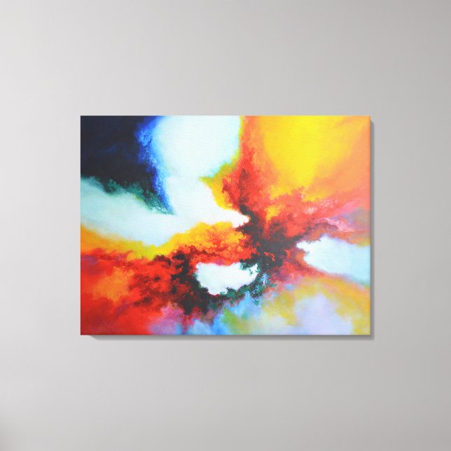 Modern Abstract Acrlylic Painting by Serdar Hizli Canvas Print (Front)