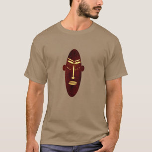 Modern abstract African primitive face tattoo art T-Shirt