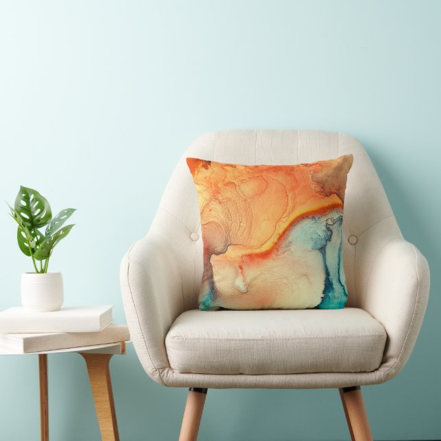 Modern Abstract Art Alcohol Ink  Cushion (Chair)