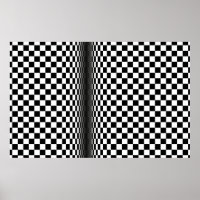 Modern abstract art black white 3d squares on 