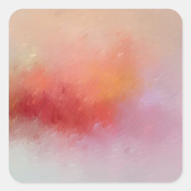 Modern Abstract Art Blank Template Blue Pink Red Square Sticker (Front)