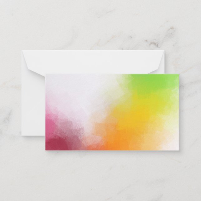 Modern Abstract Art Blank Template Red Yellow (Front)