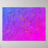 Modern Abstract Art Blue Red Purple Pink Yellow