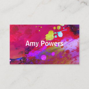 modern abstract art bold artistic colourful business card