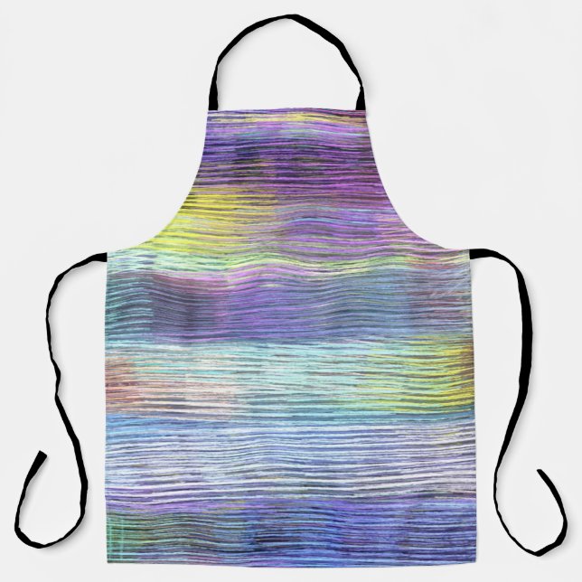 Modern Abstract Art brushstrokes Apron (Front)