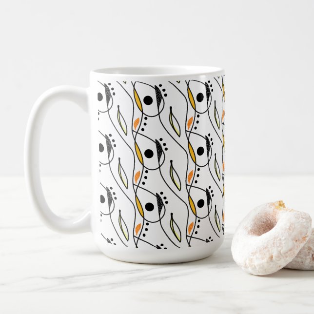 Modern Abstract Art Coffee Mug #1 (With Donut)