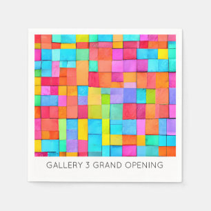 Modern Abstract Art Colourful Text Fun Napkin