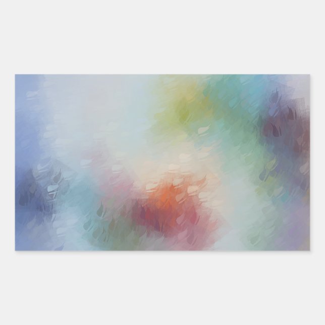 Modern Abstract Art Custom Colourful Blank Templat Rectangular Sticker (Front)