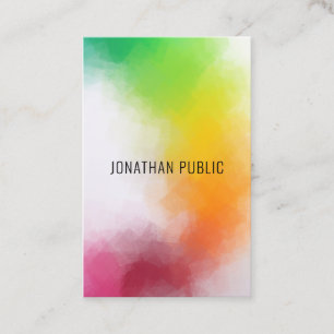 Modern Abstract Art Elegant Colourful Template Business Card