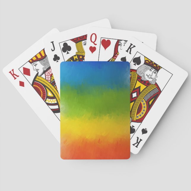 Modern Abstract Art Elegant Colourful Template Playing Cards (Back)