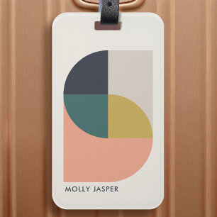 Modern Abstract Art Elegant Geometric Minimalist Luggage Tag