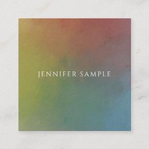 Modern Abstract Art Elegant Professional Template Square Business Card