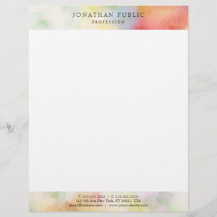 Modern Abstract Art Elegant Simple Template Custom Letterhead
