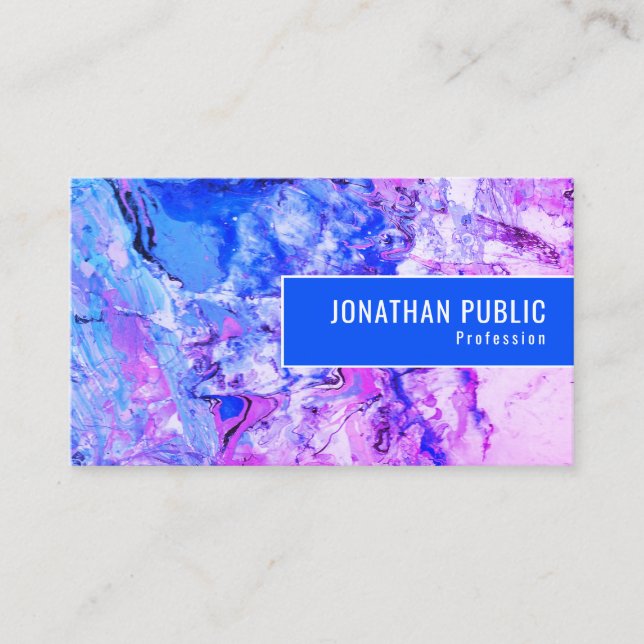 Modern Abstract Art Elegant Template Professional Business Card (Front)