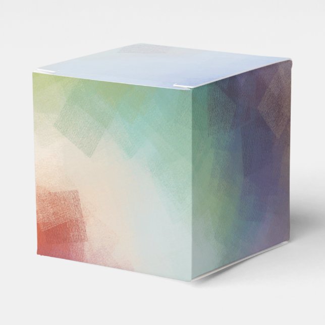 Modern Abstract Art Elegant Trendy Template Favour Box (Front Side)