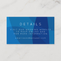 Modern Abstract Art in Blue Unique Wedding Website