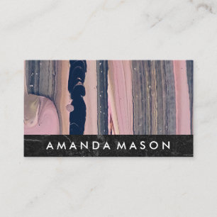 Modern Abstract Art Interior Designer Business Card