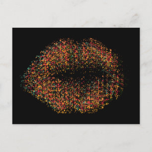 Modern Abstract Art Lips #10 Postcard
