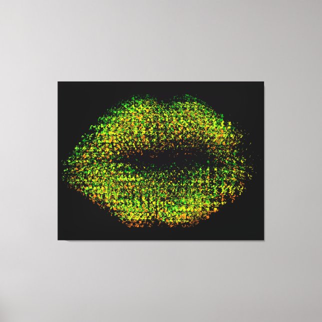 Modern Abstract Art Lips #13 Canvas Print (Front)