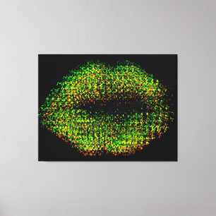Modern Abstract Art Lips #13 Canvas Print