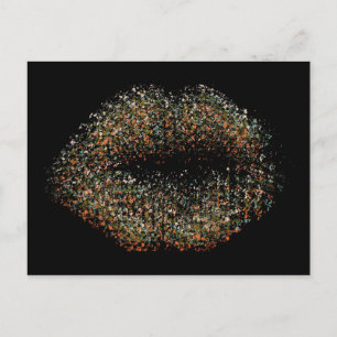 Modern Abstract Art Lips #15 Postcard