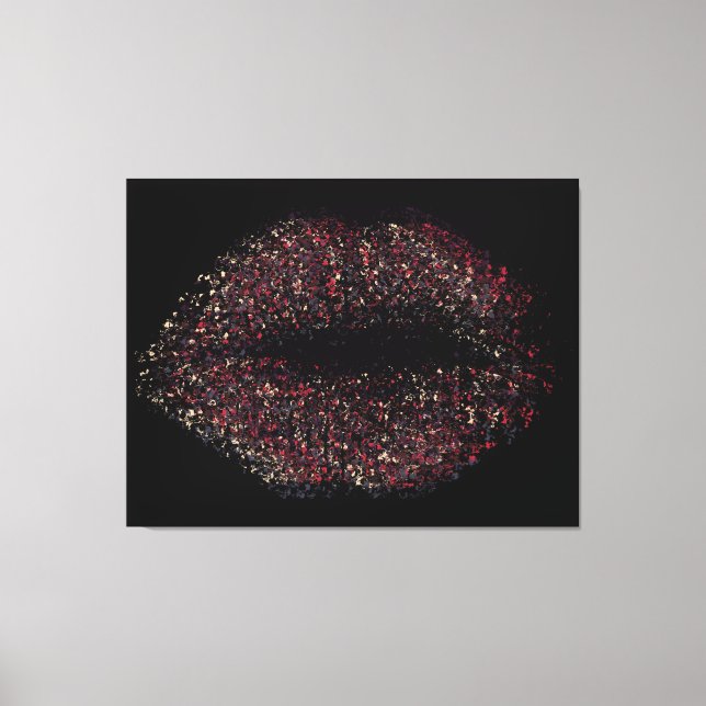 Modern Abstract Art Lips #17 Canvas Print (Front)