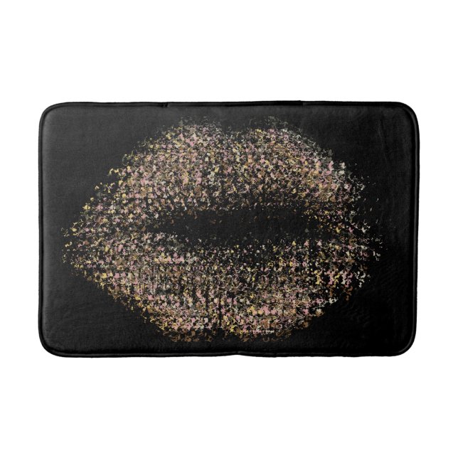 Modern Abstract Art Lips #18 Bath Mat (Front)