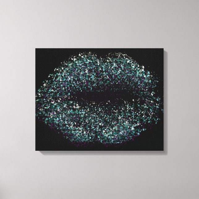 Modern Abstract Art Lips #23 Canvas Print (Front)