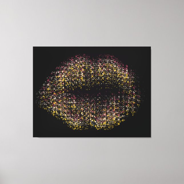 Modern Abstract Art Lips #29 Canvas Print (Front)