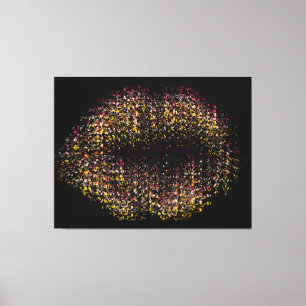 Modern Abstract Art Lips #29 Canvas Print