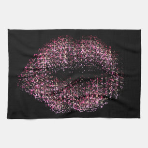 Modern Abstract Art Lips #30 Tea Towel