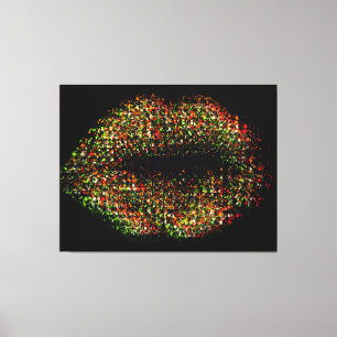 Modern Abstract Art Lips #35 Canvas Print