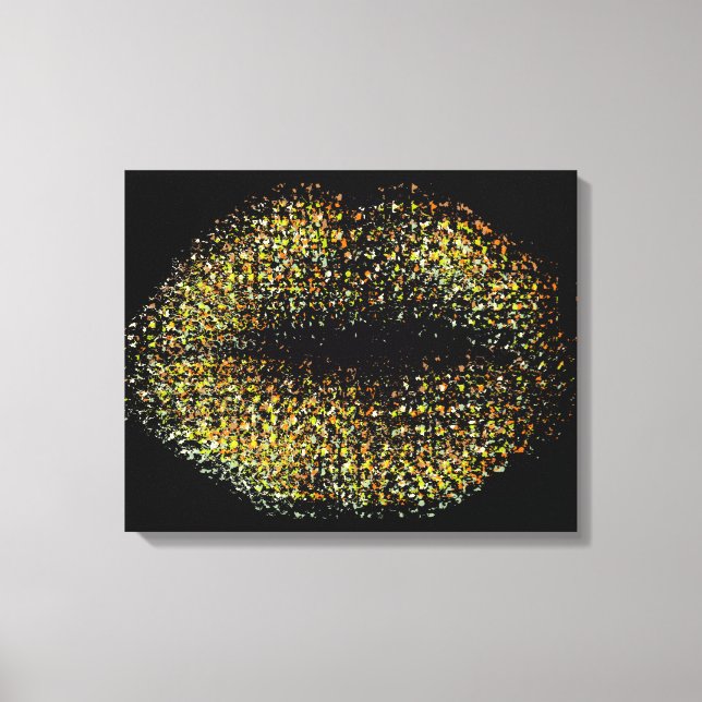 Modern Abstract Art Lips #41 Canvas Print (Front)
