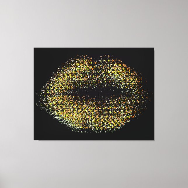 Modern Abstract Art Lips #41 Canvas Print (Front)