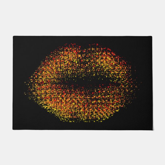 Modern Abstract Art Lips #44 Doormat (Front)