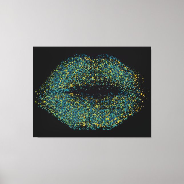 Modern Abstract Art Lips #47 Canvas Print (Front)