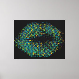 Modern Abstract Art Lips #47 Canvas Print