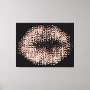 Modern Abstract Art Lips #48 Canvas Print