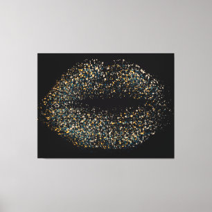 Modern Abstract Art Lips #4 Canvas Print