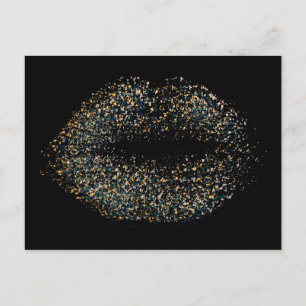 Modern Abstract Art Lips #4 Postcard
