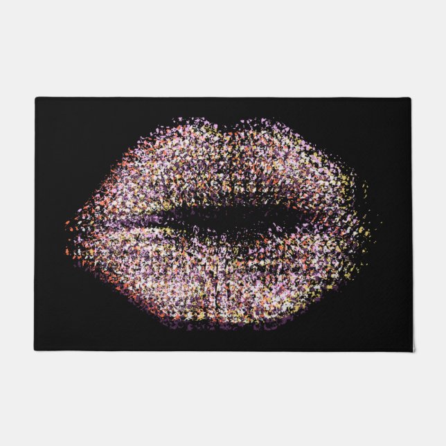 Modern Abstract Art Lips #53 Doormat (Front)