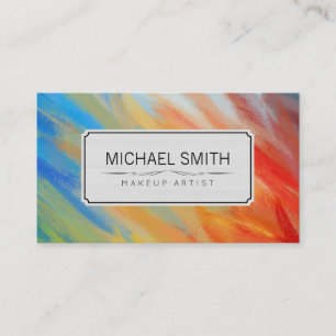 Modern Abstract Art Makeup Artist #83 Business Card