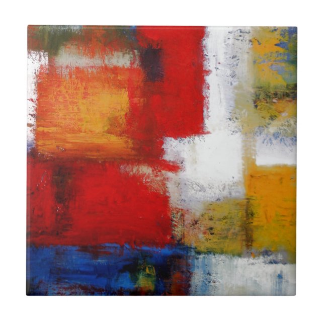 Modern Abstract Art Painting Tile (Front)