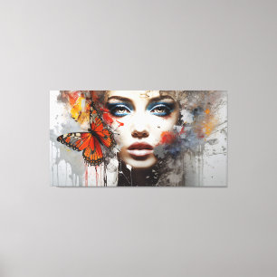 Modern Abstract Art Print – Gold Texture Oil Canva