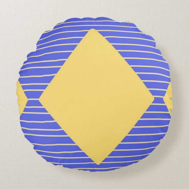 modern abstract art round cushion (Front)