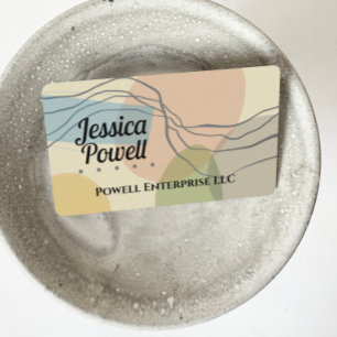 modern abstract art shapes and lines soft colors business card