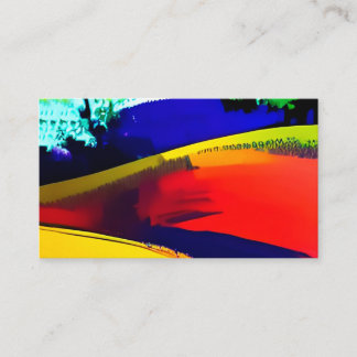 Modern Abstract Art Texture Colourful Business Card