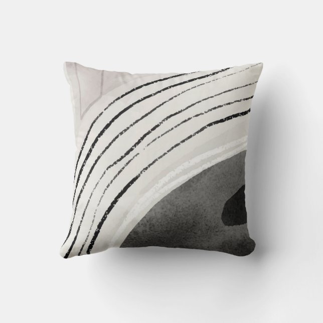 Modern Abstract Art Throw Pillow (Back)