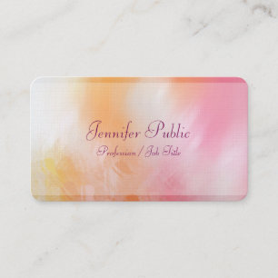 Modern Abstract Art Trendy Colourful Luxury Elegan Business Card